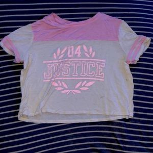 Justice crop top pink